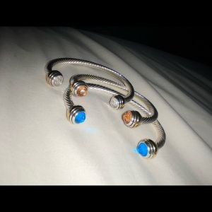 Set of 3 cable bracelets